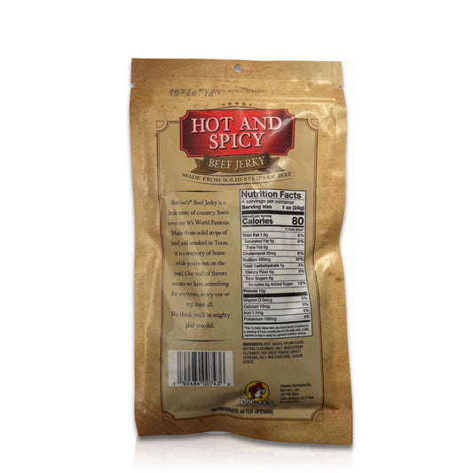 Buc-ee's Hot & Spicy Beef Jerky - 4 oz