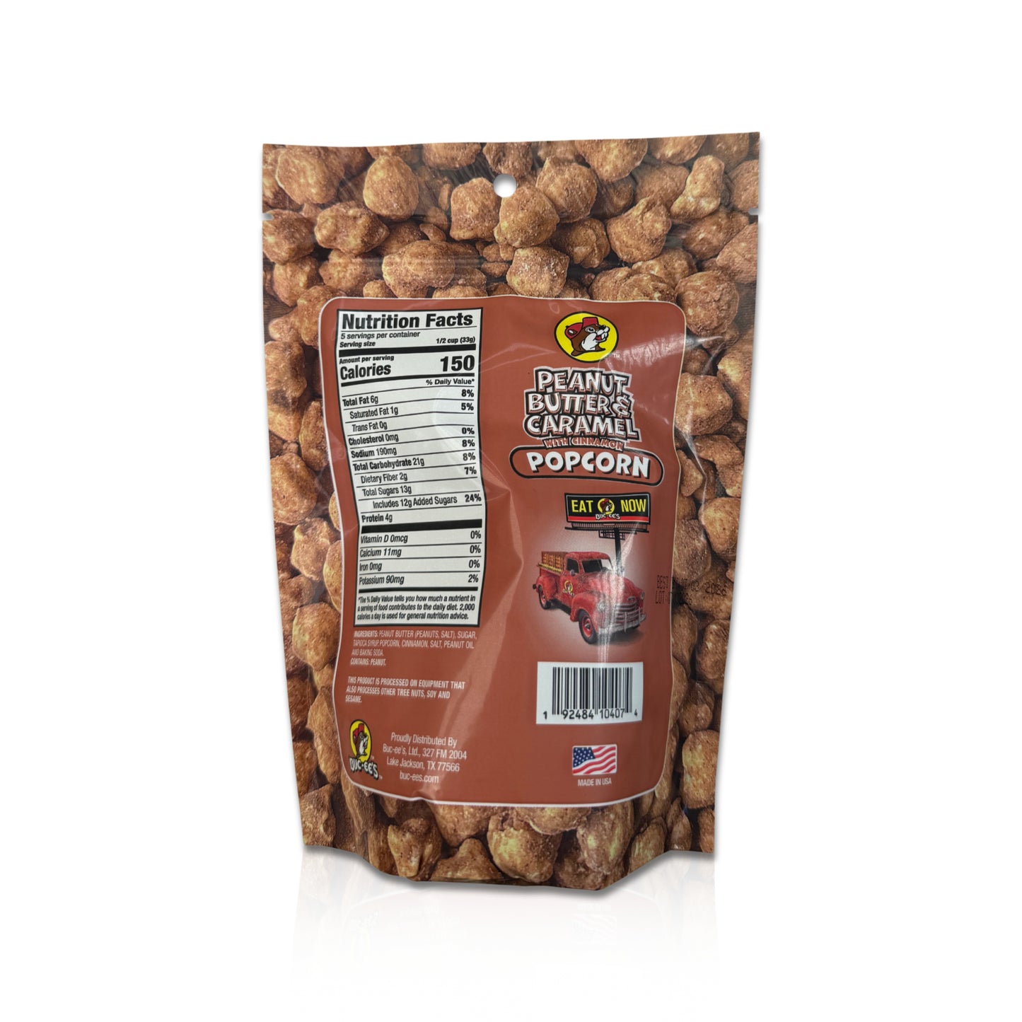 Buc-ee's Peanut Butter & Caramel Popcorn - 6 oz