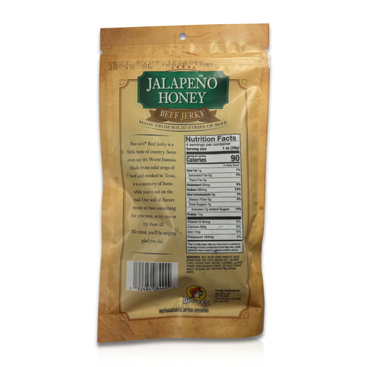 Buc-ee's Jalapeño Honey Beef Jerky - 4 oz