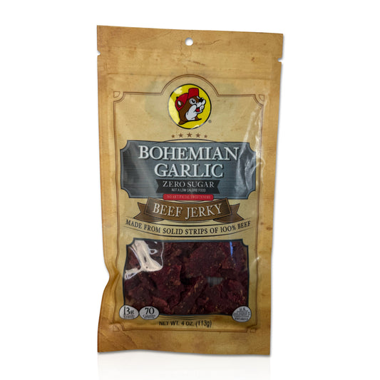 Buc-ee's (Sugar-Free) Bohemian Garlic Beef Jerky - 4 oz