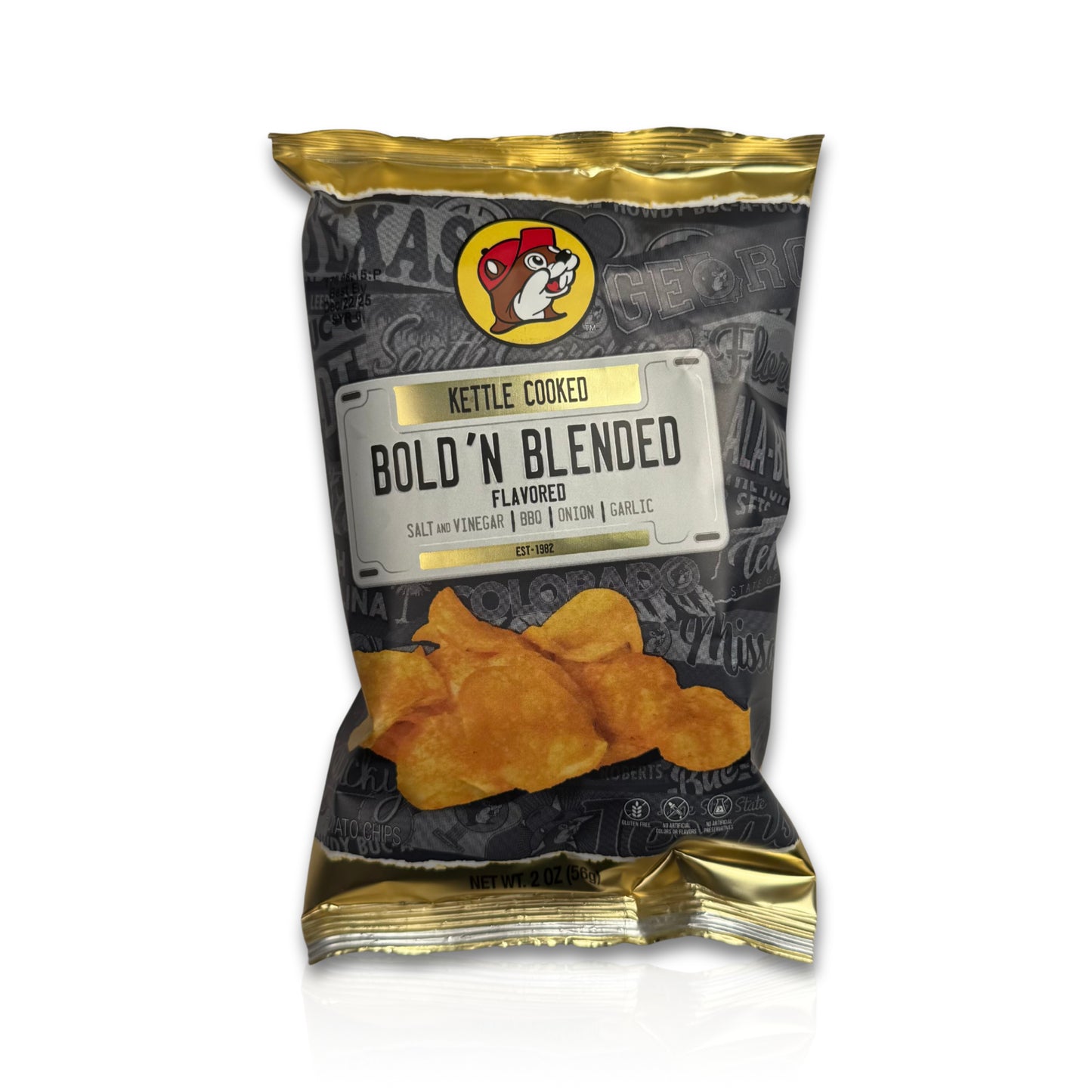 Buc-ee’s Bold ’N Blended Kettle Cooked Potato Chips - 2 oz