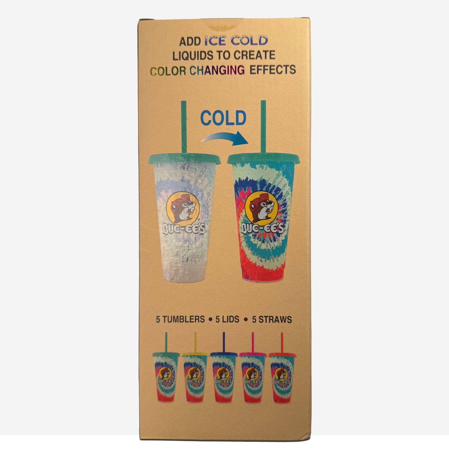 Buc-ee’s Color-Changing Tumblers - 5-Pack