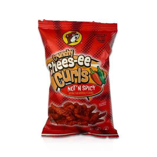 Buc-ee’s Crunchy Chees-ee Curls Hot ’N Spicy - 2 oz