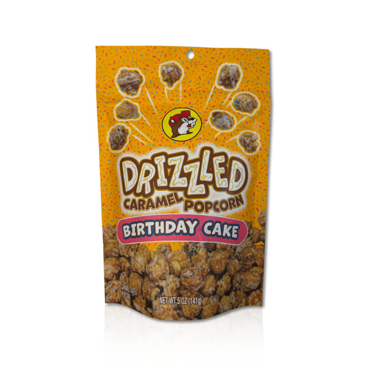Buc-ee’s Drizzled Caramel Popcorn - 5 oz - Birthday Cake