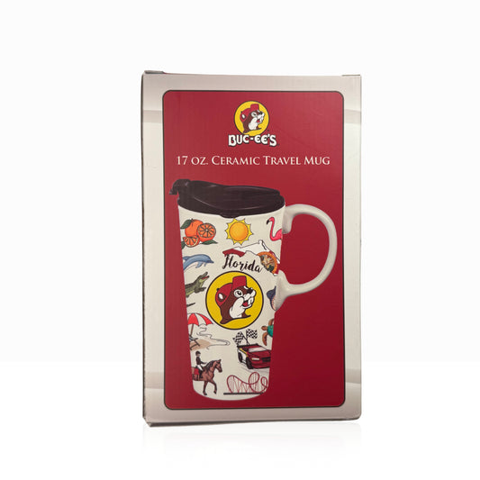 Buc-ee’s Florida Icons Ceramic Travel Mug - 17 oz