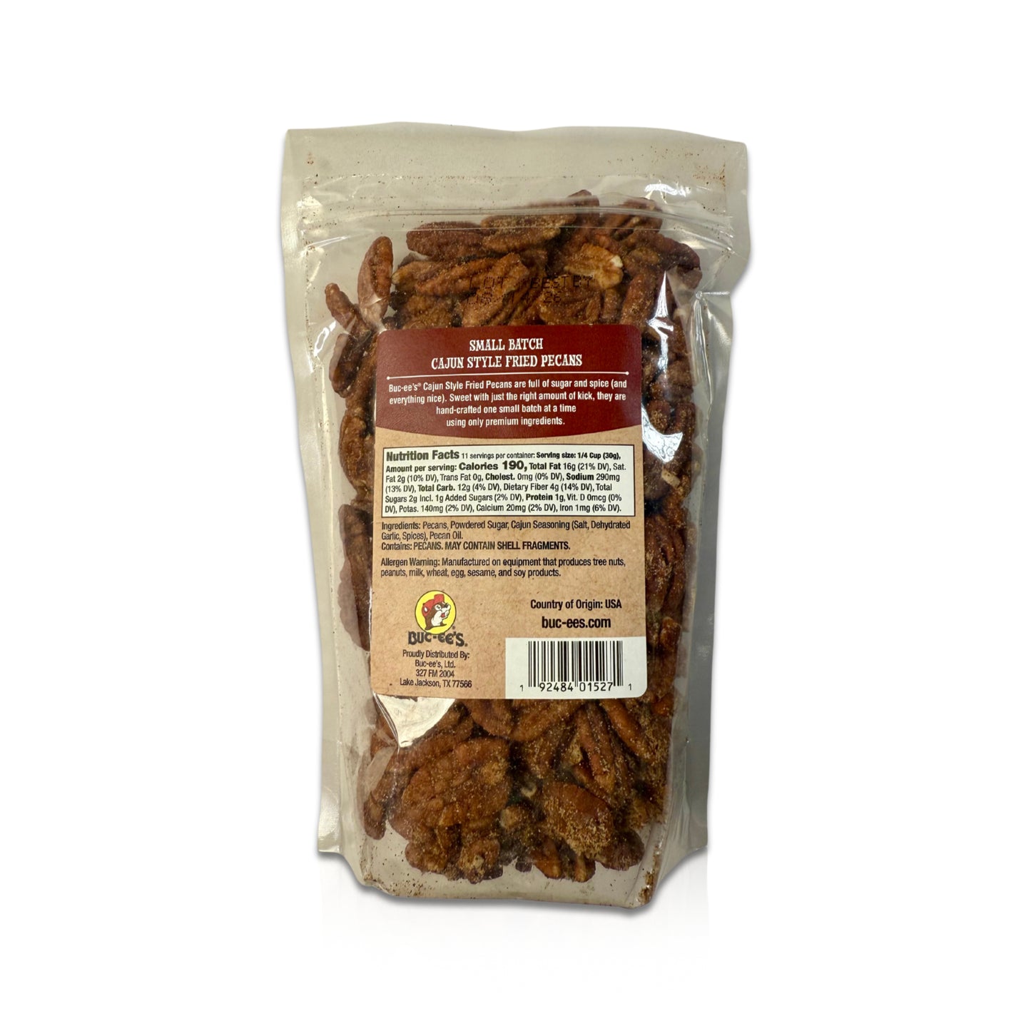 Buc-ee’s Fried Pecans Cajun Style - 12 oz