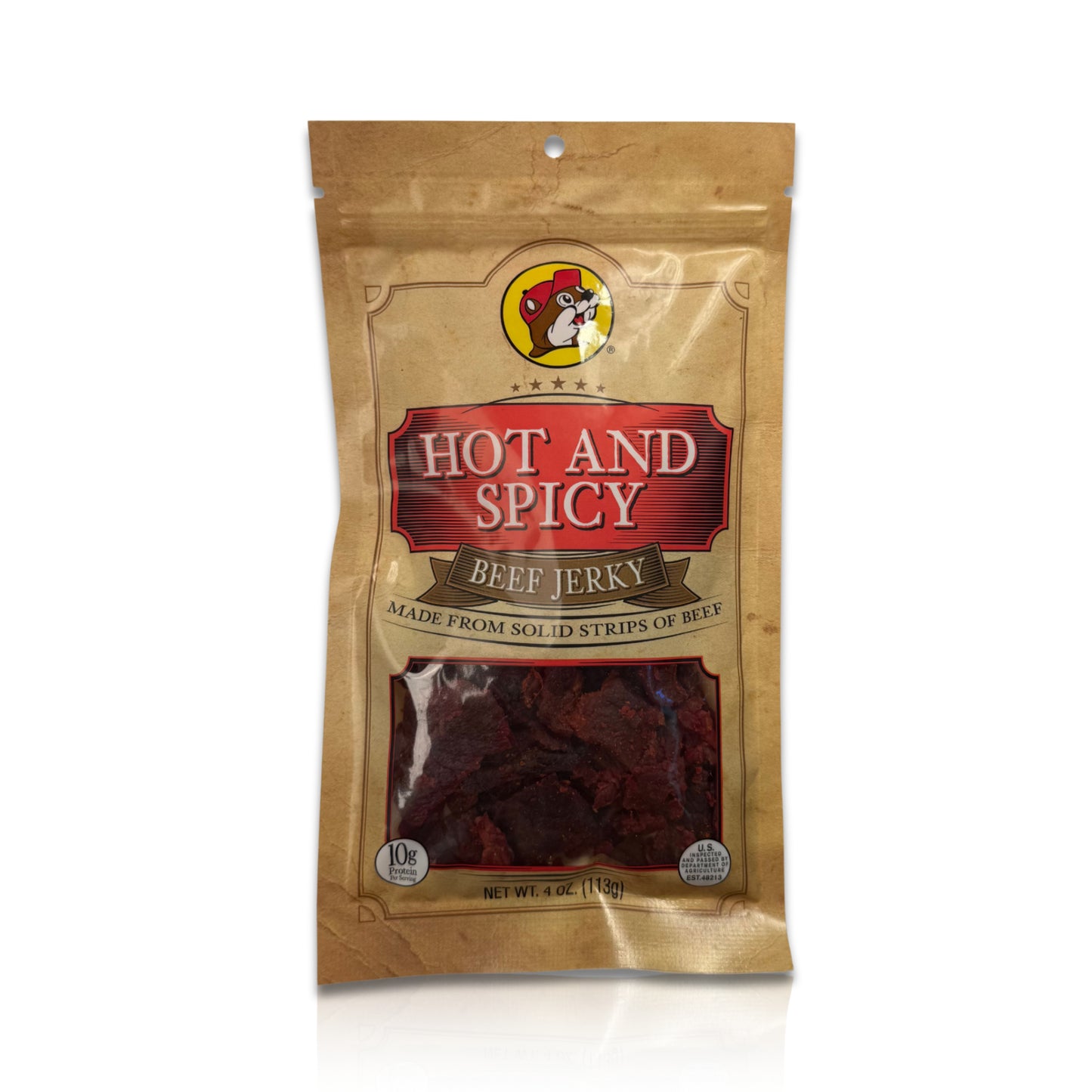 Buc-ee's Hot & Spicy Beef Jerky - 4 oz