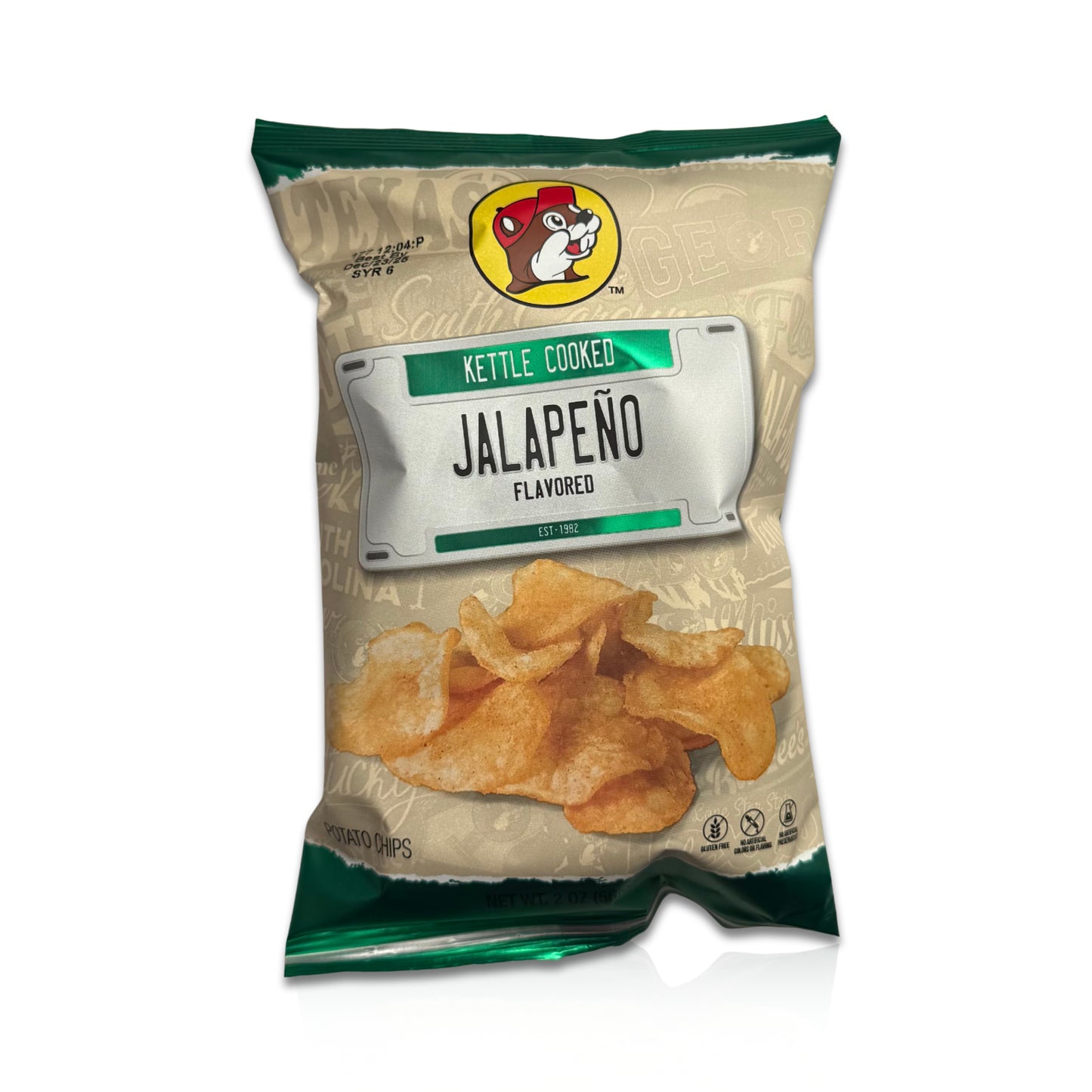 Buc-ee’s Jalapeño Kettle Cooked Potato Chips - 2 oz