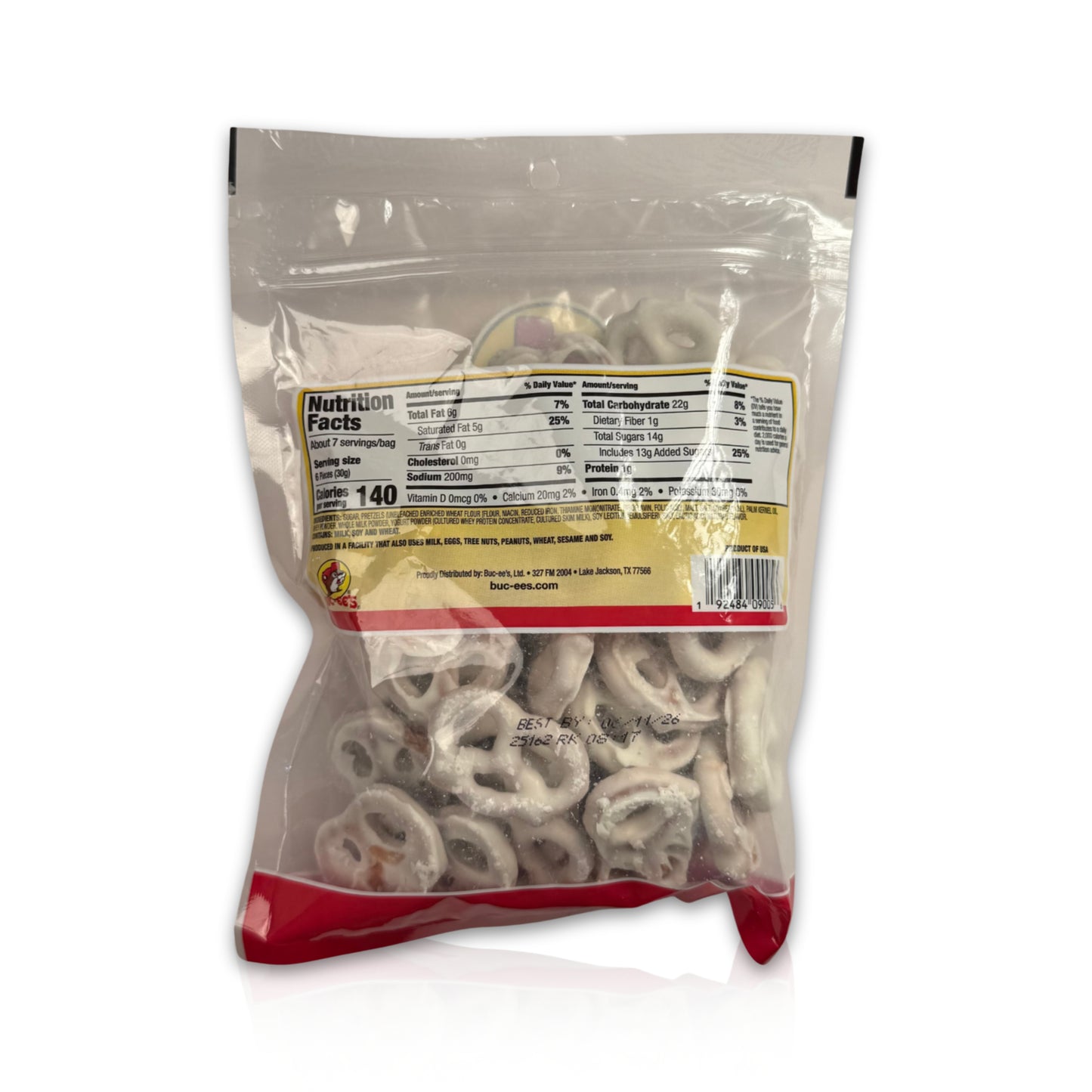 Buc-ee’s Natural Vanilla Flavored Yogurt Pretzels - 8 oz