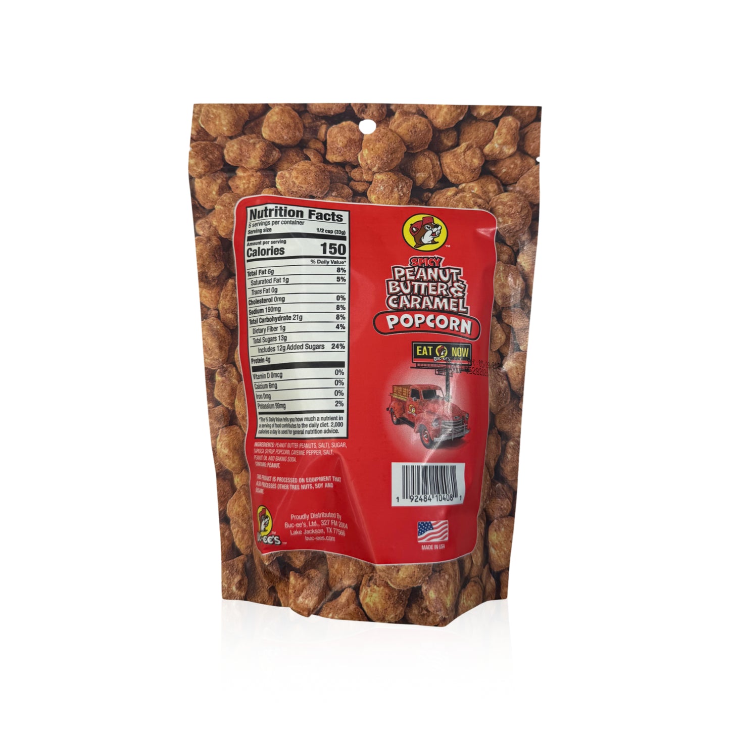 Buc-ee's Spicy Peanut Butter & Caramel Popcorn - 6 oz